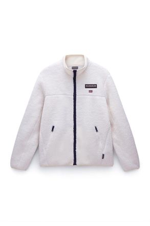 Napapijri Tynik Sherpa Volledige Rits Fleece Witte Reiger