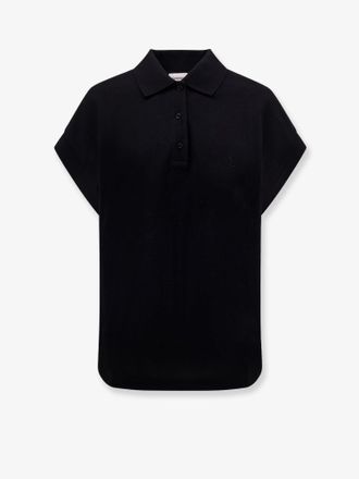 Saint Laurent Polo in misto cotone con logo - SAINT LAURENT - gender_Woman