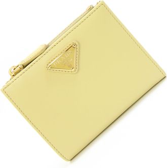 Prada Yellow Leather Wallet (Bi-Fold) (Pre-Owned)