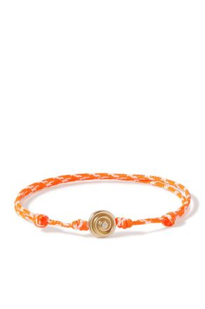 Luis Morais 14-Karat Gold, Cord and Diamond Bracelet