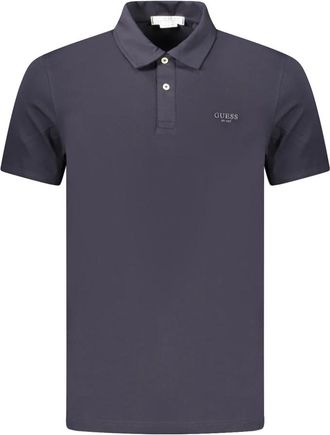 Guess Poloshirt met korte mouwen - Heren - Polos - Blauw - M - Katoen - Tops