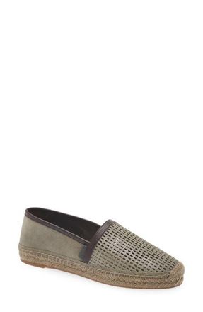 Brunello Cucinelli Perforated Espadrille in C8850 Safari at Nordstrom, Size 10.5Us