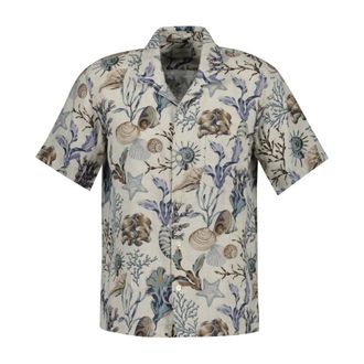 GANT Short Sleeve Linen Shirt - male - Gant - Short Sleeve Shirts - Multicolor - XL - Shirts