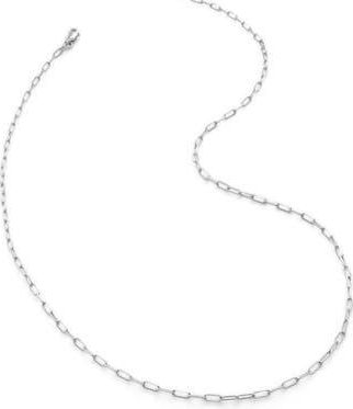 Monica Vinader Paper Clip Chain Necklace in 14Kt Solid White Gold at Nordstrom Rack