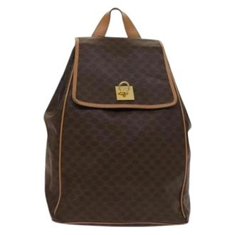 Celine Pre-owned Backpacks, female, Brown, Size: ONE SIZE Pre-owned Vintage Canvas Backpack
