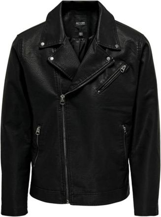 Only & Sons Sean PU Biker - Heren - Zomerjassen - Zwart - XS - Jassen