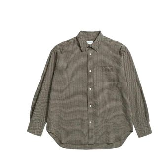 Norse Projects Espevik Check Oversized Shirt - Heren - Casual Overhemden - Bruin - XL - Katoen - Overhemden