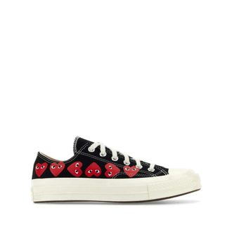 Comme Des Gar&ccedil;ons Black Flat Shoes for Playful Style