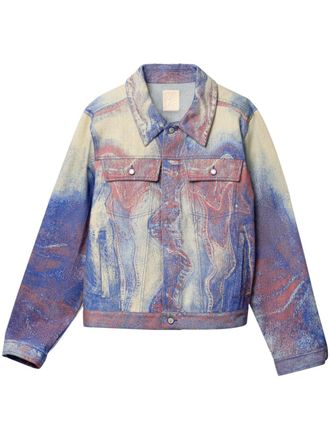 Camperlab Giacca denim con stampa - Blu