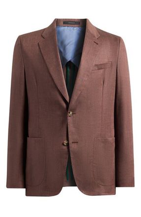 Paul Smith Marylebone Solid Linen & Wool Twill Sport Coat in Fuchsia at Nordstrom, Size 38