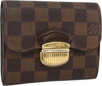 Louis Vuitton Pre-owned Wallets, female, Brown, Size: ONE SIZE Pre-owned Vintage Damier Ebene Bifold Wallet