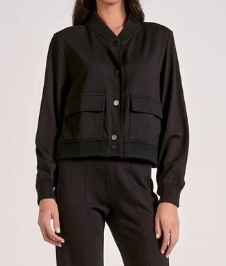 Elan Simone Bomber Jacket In Black