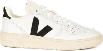 Veja Prime Leer Wit Zwart Dames Sneakers - Dames - Sneakers - Wit - 36 EU - Leer - Schoenen