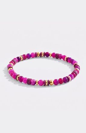 Mint & Lily Stacking Birthstone Beaded Bracelet in February Amethyst at Nordstrom, Size 7.5