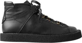 Dolce & Gabbana Lace-up Boots - Heren - Veterlaarzen - Zwart - 40 EU - Leer - Schoenen