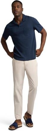 Onia Johnny Collar Pique Polo in Midnight at Nordstrom, Size Xx-Large