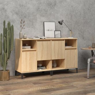 vidaXL Vidaxl - Aparadores 2 Uds Madera Contrachapada Roble Sonoma 60x35x70 Cm