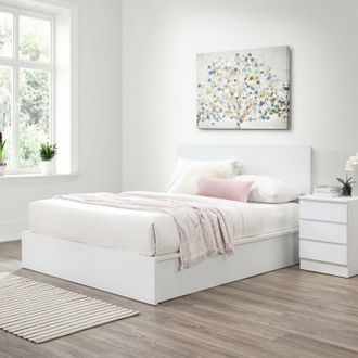Birlea Ottoman Bed Frame Storage Oslo Gas Lift Black Grey White | Size: Double