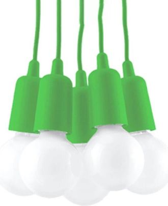 Wonderlamp L&aacute;mpara Colgante Tina Verde, 5 Luces