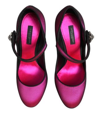 Dolce & Gabbana Strass-Embellished Mary Jane Heel - Pink