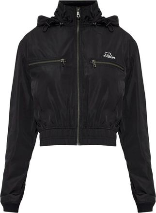 Palm Angels Hooded Jacket - Dames - Zomerjassen - Zwart - XL - Leer - Jassen