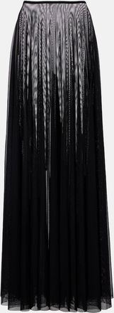 Norma Kamali Semi-sheer maxi skirt