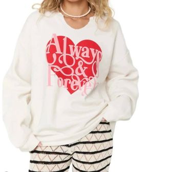 Bloomingdale's Womens Always & Forever Sweatshirt In White