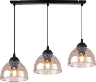 OEM L&aacute;mpara Colgante Venecia 3 Pantallas Planas Miel E27