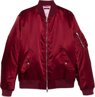 Gucci Red Nylon Bomber Jacket