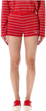 Sporty & Rich Short Stripe - Dames - Bermuda - Rood - S - Korte Broeken