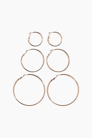 H&M 3 Paar Hoop-Ohrringe - Goldfarben