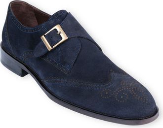 Vella Pais Dupone Brogue Monk Shoe in Navy Blue at Nordstrom Rack, Size 10.5