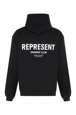 Represent Mens Black Cotton Hoodie Body: Cotton; Ribbing: Jumpers Sweater