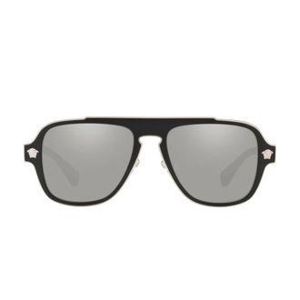 Versace Sunglasses, unisex, Black, 56 MM, Irregular Shape Sunglasses Ve2199 10006G