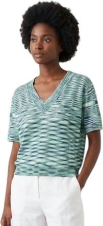 Anonyme Designers Viscose Knitwear Blouse In Emerald