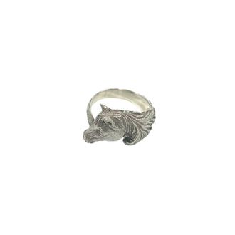 Herm&egrave;s Silver Silver Band Ring (Pre-Owned)