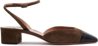 Aquazzura Aquazzura French Flirt 35 Panelled Suede Pumps - Brown