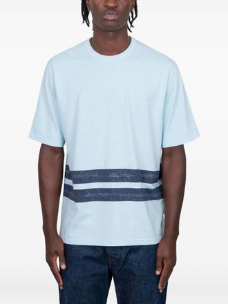 Stone Island Gestreept T-shirt van biologisch katoen - Blauw