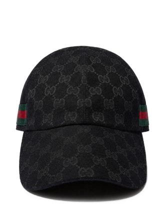 Gucci Black Signature Logo Baseball Hat