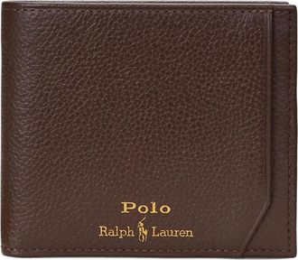 Polo Ralph Lauren Portafoglio bi-fold con finitura in rilievo - Marrone