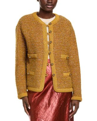 St. John Textured Wool-Blend Jacket