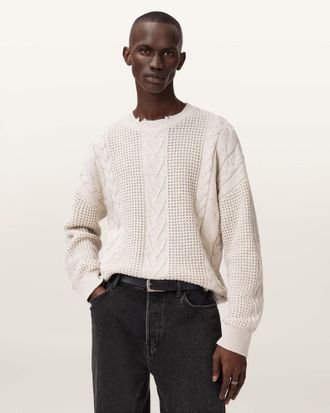 AllSaints Tenter Oversized Wool Sweater