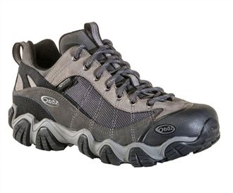 Oboz Footwear Mens Firebrand Ii Low Waterproof Hiking Shoe In Gray