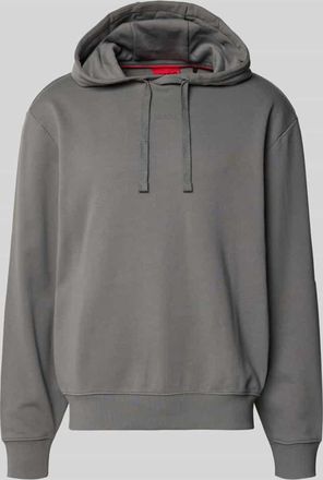 HUGO BOSS Relaxed Fit Hoodie aus reiner Baumwolle Modell DAPO in Anthrazit, Gr&ouml;&szlig;e XXL