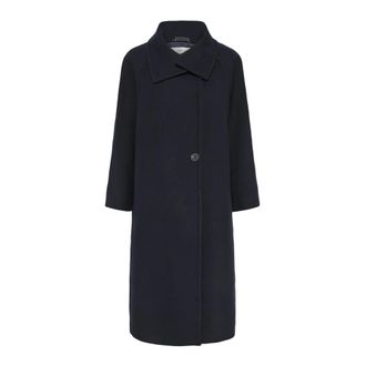 Inwear Jassen, Dames, Blauw, M, Thora IW Collar Coat R
