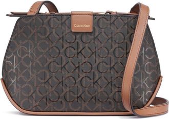 Calvin Klein womens Calvin Klein Audrey Triple Compartment Crossbody, Brown/Khaki/Caramel, One size