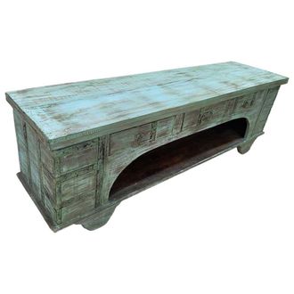 Wanderlust Deco Mueble bajo de madera artesanal 165-175x45x57h cm