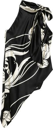Monse Top drappeggiato stile foulard - Nero