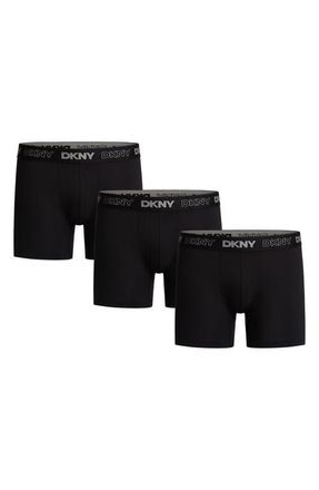 DKNY 3-Pack Eco Active Boxer Briefs in Black/Black/Black at Nordstrom, Size X-Large