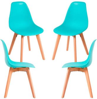 Regalos Miguel Regalos Miguel - Packs Sillas Comedor - Pack 4 Sillas Kelen - Aguamarina